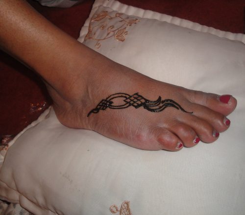 Henna on feet
