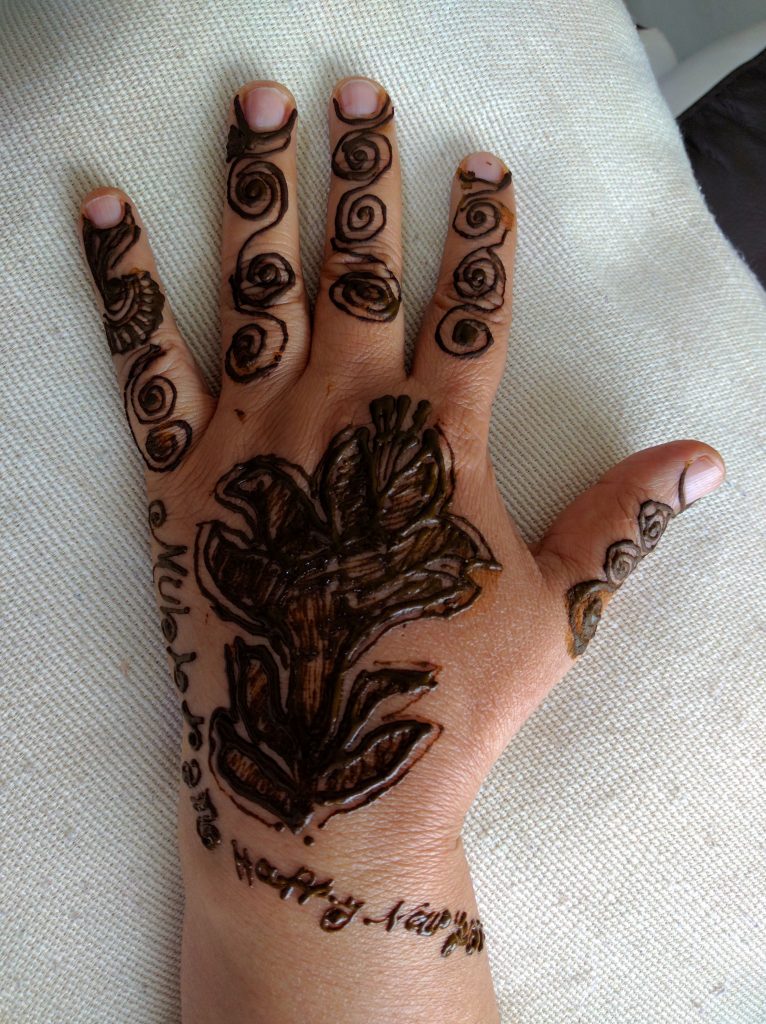 Happy New year Henna Pattern