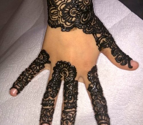 Poinsettia Henna Design